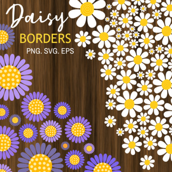daisy flower border clip art free