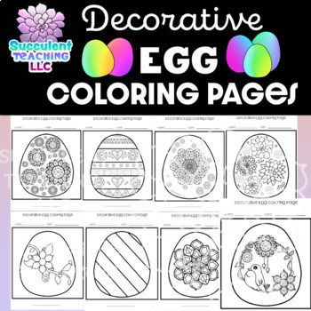 Preview of Decorative Egg Coloring Pages {Easter Egg}