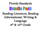 Decorative Florida Language Arts Standards Bundle (9 & 10)