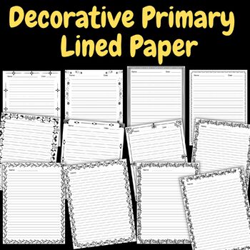 Primary Writing Paper (large drawing box) Template by Kimberly Lumzy