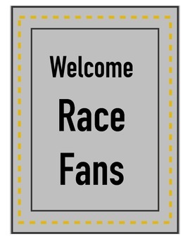 Preview of Decorative Signs for Race Day