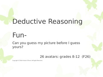 Preview of Deductive Reasoning Fun-26 avatars