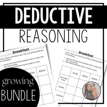 Preview of Deductive Reasoning Logic Puzzles - Growing Bundle