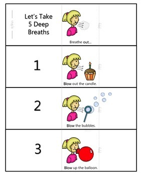 Deep Breathing Flip Book (for calming down) by Teach Me Visually