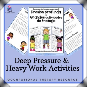 Preview of Deep Pressure and Heavy Work Activities (proprioceptive) - SPANISH VERSION