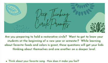 Preview of Deep Thinking Circle Prompts