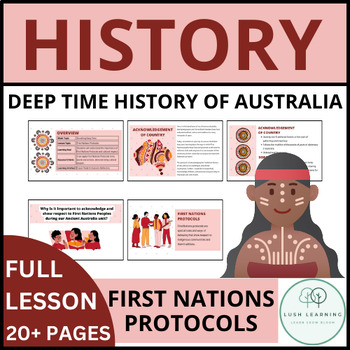 Preview of Deep Time History of Australia LESSON: First Nations Protocols (Grade 7)