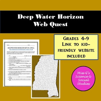 Preview of Deepwater Horizon WebQuest