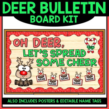 Preview of Deer Bulletin Board | Classroom Decor | Christmas | Winter