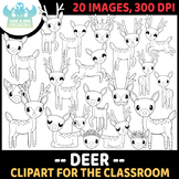 Deer Digital Stamps (Lime and Kiwi Designs)