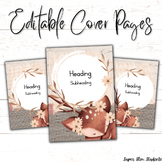 Deer Editable Cover Pages