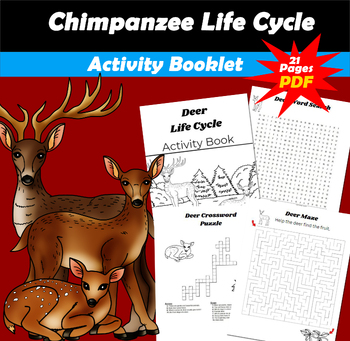 Preview of Deer Life Cycle Activity Book PDF
