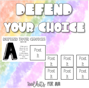 Preview of Defend Your Choice!