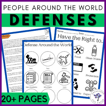 Preview of Defenses & Rights of People Around the World Research Project & Discussion Guide
