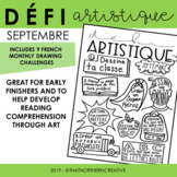 FREEBIE - Défi artistique - septembre | French Art Challen