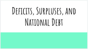 Preview of Deficits, Surpluses, and National Debt