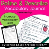 Define and Describe - Vocabulary Journal