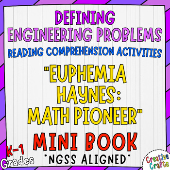 Preview of Defining Engineering Problems "Euphemia Haynes: Math Pioneer" Reading Task Cards