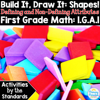 Preview of Defining & Non-Defining Attributes: Build It, Draw It Shapes 1.G.A.1 Common Core