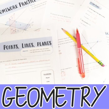 Preview of Defining Points, Lines, Planes, and Collinear  High School Geometry 1.2