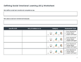 Defining Social Emotional Learning (SEL) Worksheet