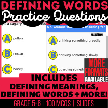 Preview of Defining Words Google Slides Accurately Define Meanings Digital Resources