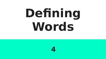 Preview of Defining Words Powerpoints Multiple Choice Powerpoint 4 (Grade 5-6)