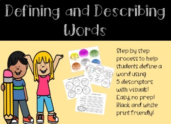 Preview of Defining and Describing words