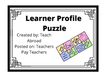 Preview of Defining the Learner Profile (IB) Puzzle