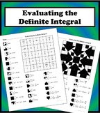 Evaluating the Definite Integral Color Worksheet