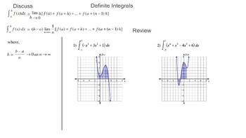 Preview of Definite Integrals, Mean Value Theorem, and U-Substitution Worksheet