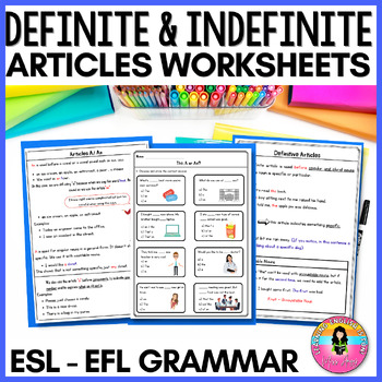 Preview of Definite and Indefinite Articles ESL worksheets