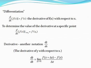Definition of Derivative - Using delta x (PP) by Rita Rhinestone