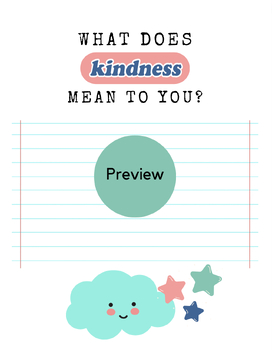 Preview of Printable Classroom Community Kindness Worksheet