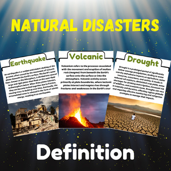 Preview of Definition of Natural Disasters For Science With Real Pictures (Earth's Fury)