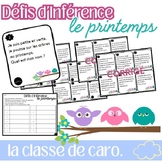 Défis d'Inférence: le printemps (French Spring Inferring)