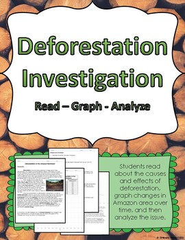 Preview of Deforestation Investigation: Read Informational Text, Graph and Analyze