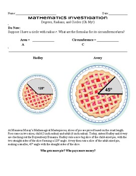 Preview of Degrees and Radians: It's Easy as Pi(e)!