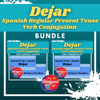Preview of Dejar - Spanish Regular Present Tense Verb Conjugation Bundle