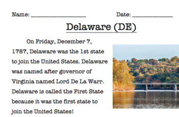 Preview of Delaware Reading Comprehension