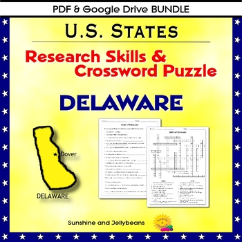 Delaware Research Skills Crossword U S States Geography PDF