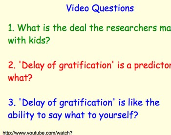 Preview of Delay of Gratification - Lesson Presentation, Videos - Start of Year Lesson