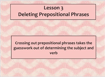Preview of Lesson 3 Deleting Prepositional Phrases