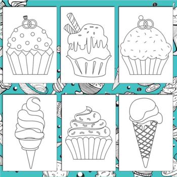 delicious dessert coloring pages 67 printable coloring sheets 8 5 x 11