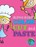 Scissor Skills: Color, Cut and Paste Delicious Desserts {i