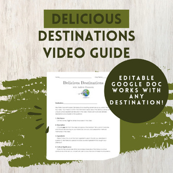 Preview of Delicious Destinations Video Guide- Works with any Destination