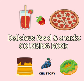 Preview of Delicious Food & Snacks Coloring Pages