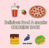 Delicious Food & Snacks Coloring Pages