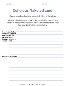 Preview of Delicious Is: Persuasive Speech