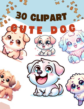Preview of Delightful Dogs: Cute Clipart Collection